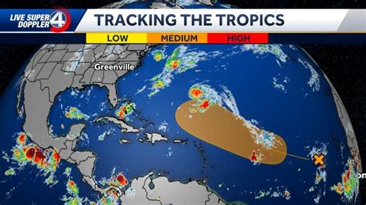 Tropical wave in the Atlantic shows high chance of development