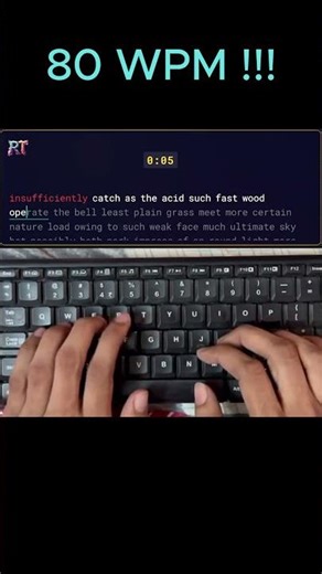 80 WPM !!! Typing Speed 💬