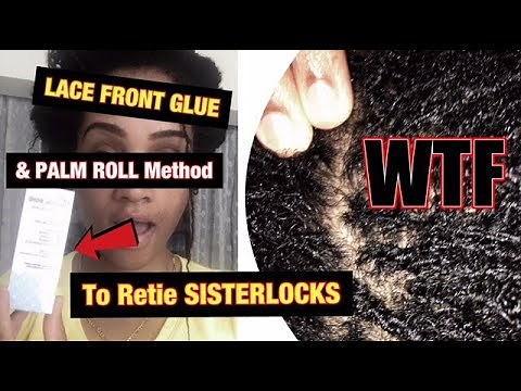 SISTERLOCKS Self-Retie With LACE FRONTAL GLUE | DIY Sisterlocks Retightening | *NOT A TUTORIAL