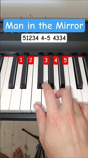 How to play MAN IN THE MIRROR on Piano by Michael Jackson