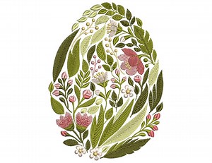 Floral Easter Egg Machine Embroidery Design, Floral Easter Egg Embroidery Design, Egg Pattern, Spring Embroidery, Easter Pattern, DIY Craft - Etsy