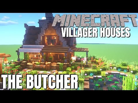Minecraft Villager Houses: How to make a Butchers Shop in Minecraft Survival & Build a Town (2020)