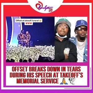 Offset delivered an emotional speech at TakeOff‘s funeral service at State Farm Arena in Atlanta, Georgia, on Friday (November 11). Cell phones and video equipment were not permitted during the sold-out service, however, someone managed to grab a few clips of the funeral, with one of those being Offset sharing words about his cousin and former Migos rhyme partner. The grainy video footage shows Offset on stage, backed by two people, as he fights back tears during the emotional service. “Changed 