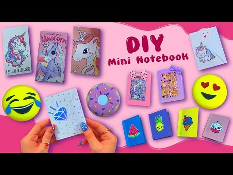 8 DIY Mini Notebook - SUPER CUTE SCHOOL SUPPLIES IDEAS - EASY BACK TO SCHOOL HACKS and DIY CRAFTS