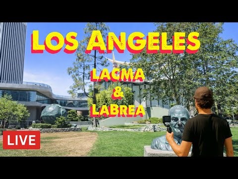 LIVE Los Angeles LACMA Walk • La Brea Tar Pits | Cam