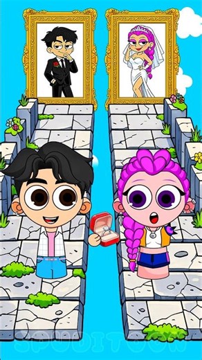 Perfect Puzzle Run Challenge - Groom Jinu Saja or Bride Rumi Huntrix Kpop Demon Hunters Sprunki 499%