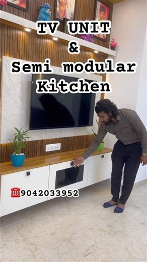 Upvc semi modular kitchen😍9042033952#shortsfeed #home #interiordesign #homedecor #hometour #kitchen