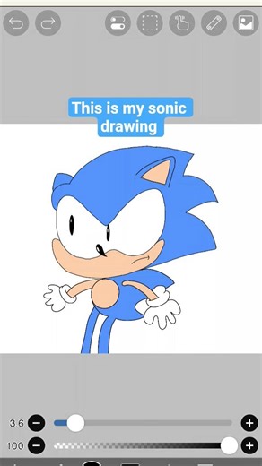 this is my first time using ibx pain so I decided to draw toei/cd sonic #sonic #sonicstyle #fypシ
