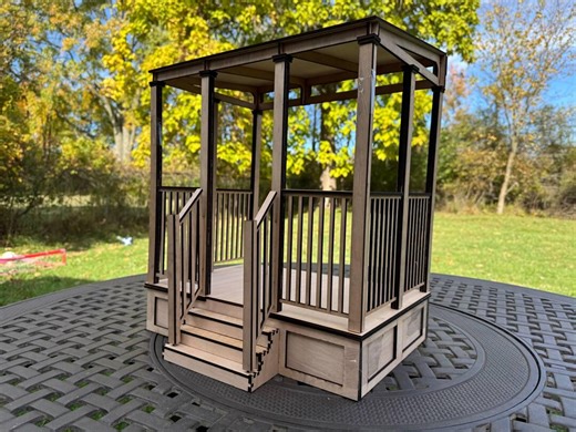 Stackable Porch With Steps for Dollhouse Room Box | 1:6 & 1\12 Scale - Etsy