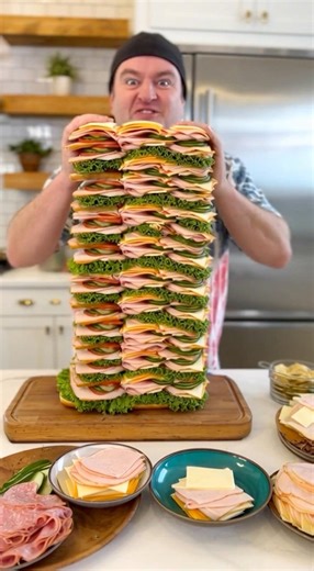 Making the ultimate Scooby doo sandwich.