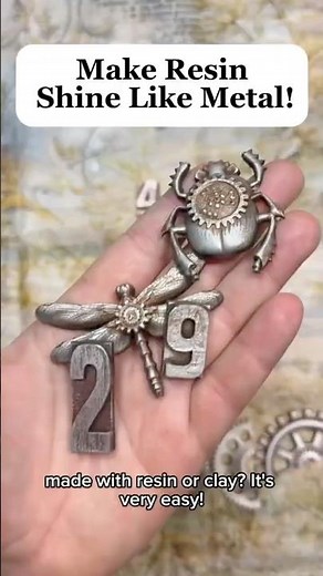 How to Create Stunning Dimensional Metallic Resin Embellishments | Easy Metallic Wax Technique