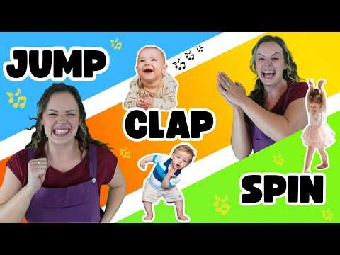 Action Songs for Kids 🎵 Jump, Clap & Spin | Baby Songs & Movement with Miss Katie