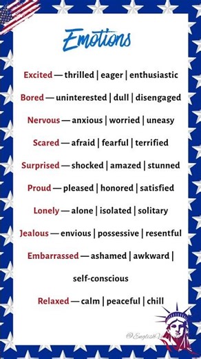 10 Emotions Words to Express Yourself in English #esl #vocabulary #synonyms #shorts