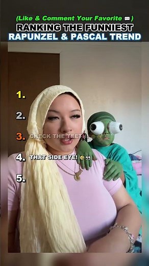 Ranking the Funniest Rapunzel & Pascal Trend 🦎😂 #shorts #funnyvideos #rapunzeltrend