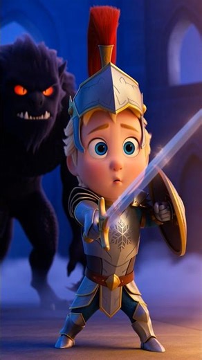 Elsa’s Baby Knight Fighting Shadow Beast: Learning Bravery & Courage #ElsasBaby #Knight