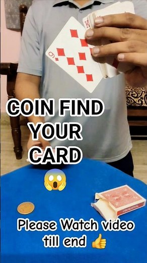 Coin Appears in a Selected Card.. #shorts #cardtricks #magic