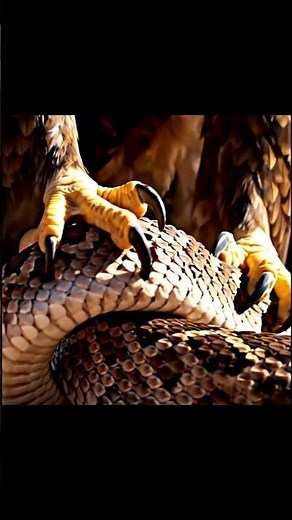 Eagle Attacks Snake in the Desert 🦅🐍 | Intense Predator vs Prey Battle Caught #shorts