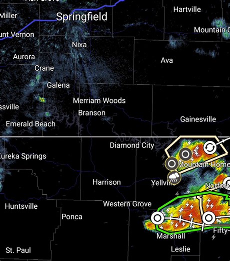 Popping in for a look at our evening radar. The heavy rainfall and strong storms are off to our Southeast and moving off to the East, away from our area. A Flood Watch Remains in effect until 7AM tomorrow morning. www.bransonwx.com Radar Update Sponsored By Jerry's Heating And Cooling LLC #Branson #Mowx #Ozarkswx #WeatherReady | Branson News & Weather