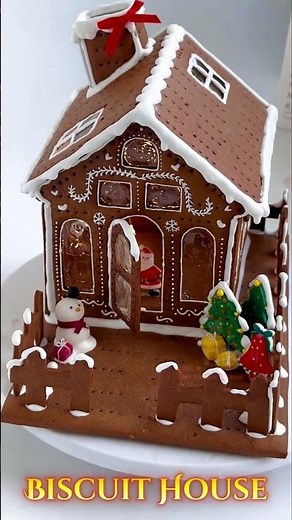 How to make 🏡House with Biscuit 🍪 | Biscuit House #biscuit #house #designer #baking #gift #giftideas