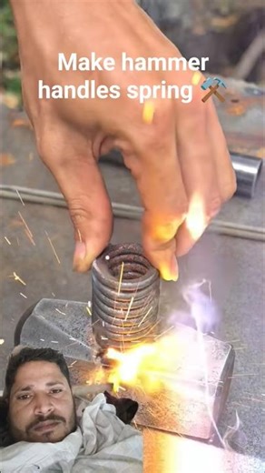 😱make hammer handles spring attachment process ⚒️😳#trandingviralvideo#excellentwork#brilliant craft#