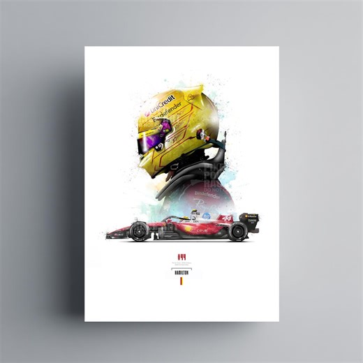 Lewis Hamilton Poster, 2026 Ferrari F1 Car Wall Art Print - Etsy UK