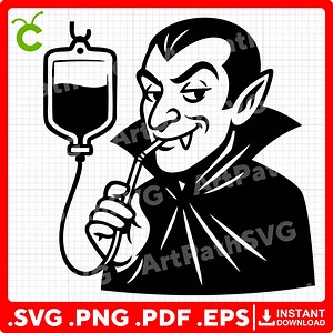 Vampire Drinking Blood SVG | Funny Dracula Clipart | Halloween Vampire SVG | Cute Vampire SVG | Cricut & Laser Cut Files | Digital Download - Etsy