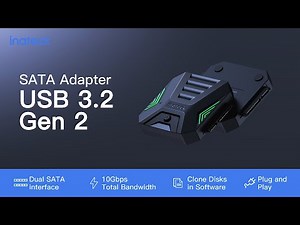 Inateck USB 3.2 Gen 2 to SATA Adapter with Disk Cloning by Software Function