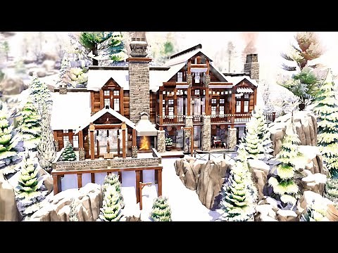 WINTER MOUNTAIN LODGE ❄️🏔️ | THE SIMS 4 - Speed Build (NO CC)