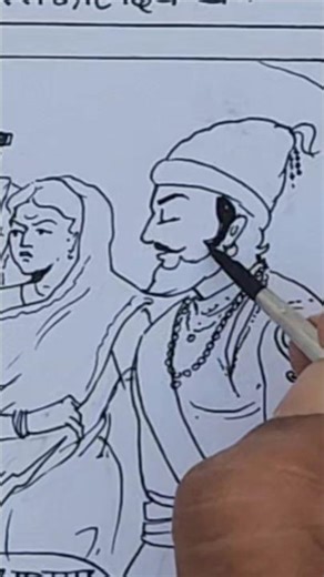 #shivaji #lineart #justdrawing #freehanddrawing #shortsart