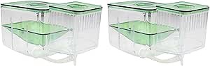 2PCS Fish Breeding Box, Transparent Aquarium Box Double Breeding Aquarium Fry Hatchery Breeding Box for Guppy Baby Fish Hatchery Fish Tank Divider