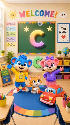 Letter C with Benny and Lulu 🚗