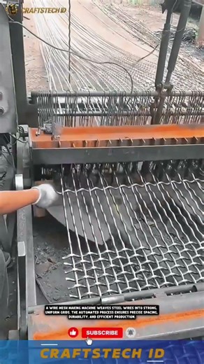 Wire Mesh Making Machine | Automated Steel Net Production ⚙️ #machine #factoryproducts