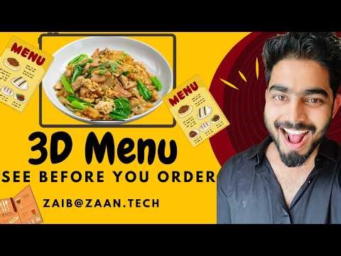 This AR 3D Menu Changes How You Order Food | Watch Your Food Appear On Your Table | QR to 3D