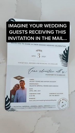 Imagine your #wedding guests receiving this #weddinginvitation in the mail...💌 #fyp #destinationwedding #weddinginvites