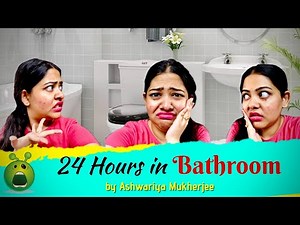 LIVING 24 HOURS IN MY BATHROOM!!😱*OVERNIGHT CHALLENGE*🙂(Most disgusting challenge ever😑)Ashwariya