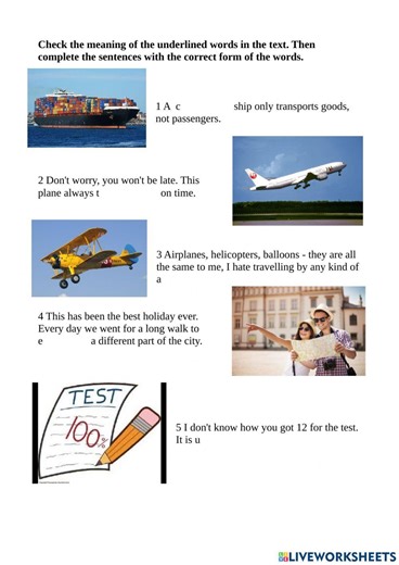 Transport1 worksheet