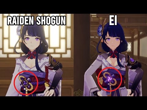 Genshin Impact Visible Difference Between Raiden Shogun and Ei