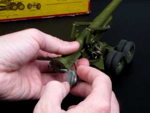 Vintage Diecast Britains England Toy 155MM Gun Firing Cannon