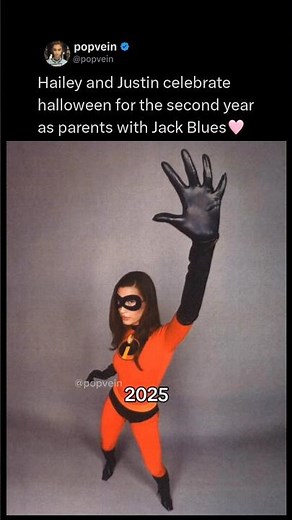 Hailey Bieber and Justin Bieber celebrate halloween for the second year as parents with Jack Blues 🩷