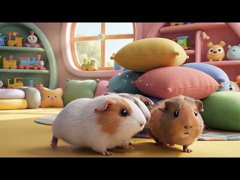 Five Tiny Guinea Pigs Squeak Squeak Squeak | Fun Animal Nursery Rhymes & Counting