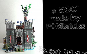 5套乐高31120组成的大型城堡MOC细节展示