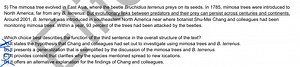 The mimosa tree evolved in East Asia, where the beetle Bruchidi... | Filo