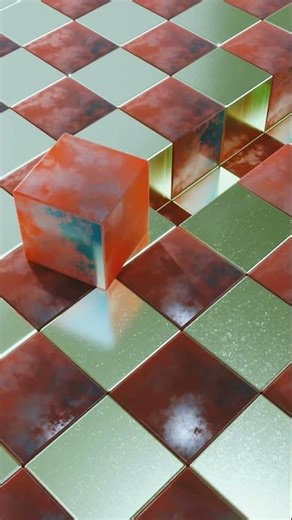 Cubes filling the grid in Blender 🔥 Move to the rhythm #3danimation #blender #satisfying #games