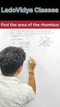 How to Find the Area of a Rhombus Given One Side and One Diagonal #short #viralvideo #youtubeshorts