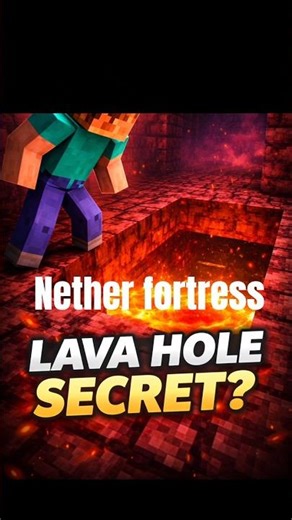 Nether fortress hole secret 😯