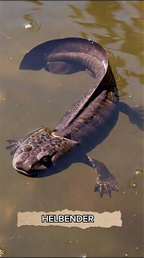 🦎HELBENDER FACTS #facts #knowledge#science #lizard #trending #youtubeshorts #tamilshorts