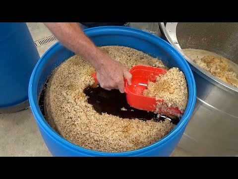 Separating over 350 pounds of honey from wax cappings using a honey wax seperator.