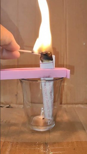 Smoke in a Glass Experiment with Paper & Matchstick | Cool Science Trick Easy Science Experiment