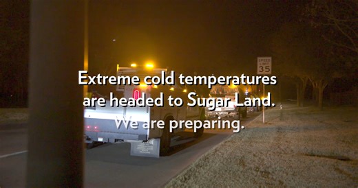 Sugar Land continues to prepare for extreme winter weather. Today, Public Works teams worked around the clock to brine roadways and help safeguard against freezing conditions. While we strongly encourage residents to stay home if possible, we understand travel may be necessary. Our crews are working to keep roads as safe and drivable as conditions allow. We’re prepared. Are you? | The City of Sugar Land, Texas – City Government