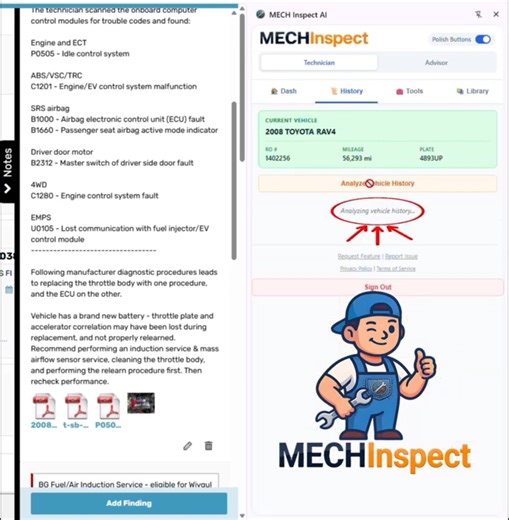 Analyze History, Get Recommendations - MECHInspect.ai